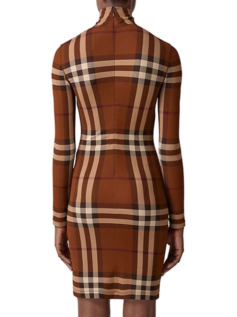 Shop Burberry Gemma Plaid Bodycon Dress 